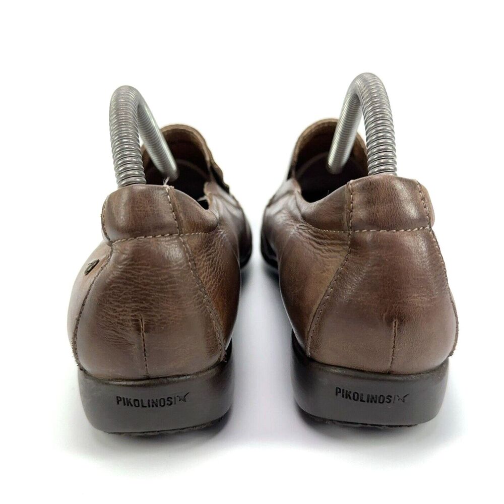 Women Pikolinos Brown Slip On Leather Loafer Mocassin Shoe Size 40 Made in Spain - Picture 5 of 9